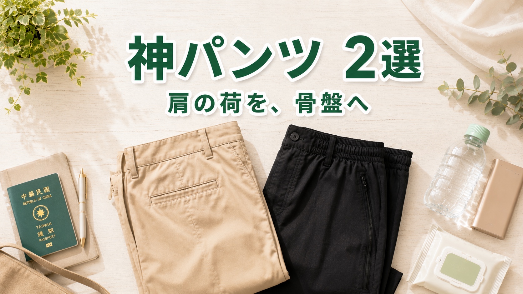 女性一人旅で活躍した神パンツ2選・荷物の重さを骨盤で支えて体感ラク